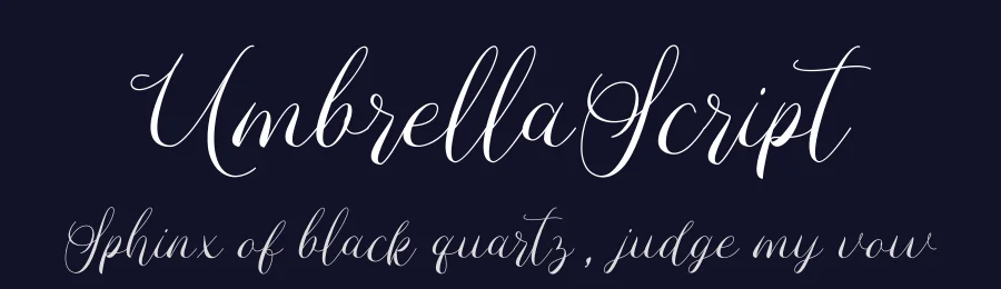 UmbrellaScript by Nurkhalidin — Sans Font — thumbnail 2