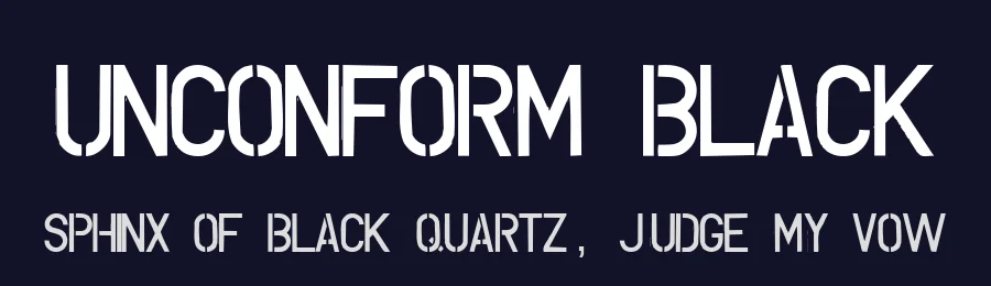 UNCONFORM Black — Display Font — thumbnail 2