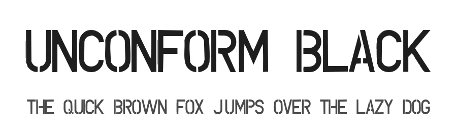 UNCONFORM Black — Display Font