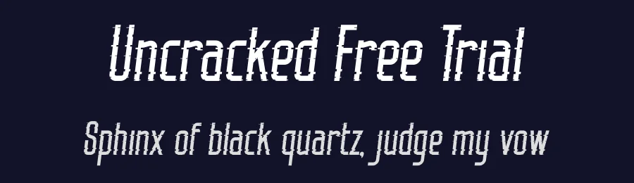 Uncracked Free Trial — Display Font — thumbnail 2