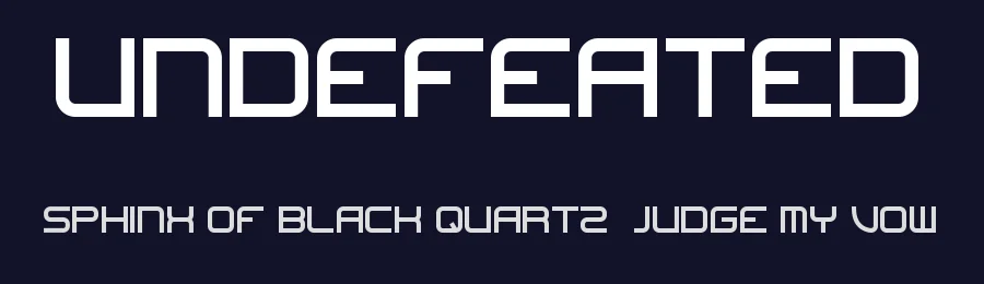undefeated — Display Font — thumbnail 2