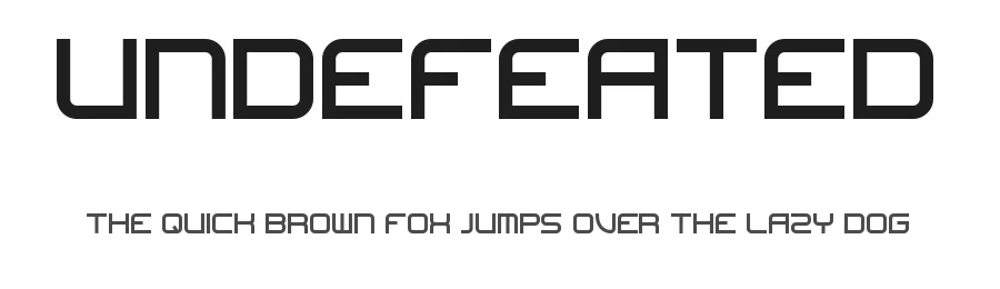 undefeated — Display Font