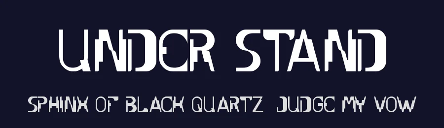 UNDER STAND by http://www.dafont.com/wino-s-kadir.d2209 — Display Font — thumbnail 2