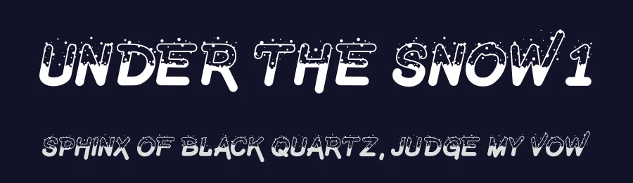 Under The Snow1 — Display Font — thumbnail 2