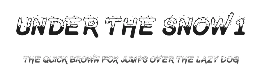 Under The Snow1 — Display Font
