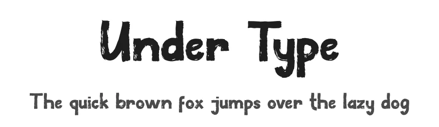 Under Type by Khurasan — Display Font