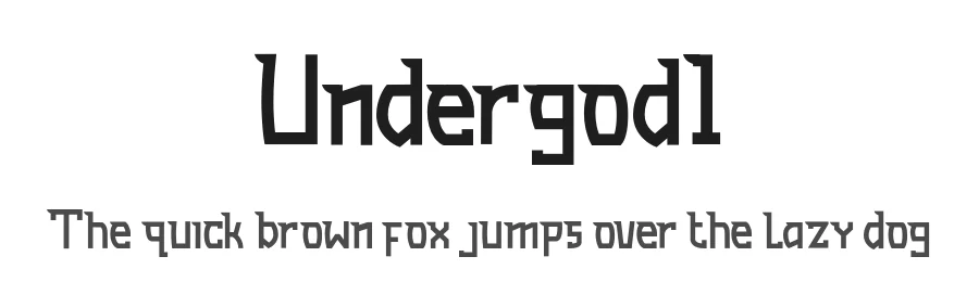 Undergod1 by Kong Font — Display Font