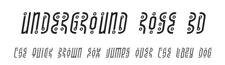 Underground Rose 3D by Daniel Zadorozny — Display Font