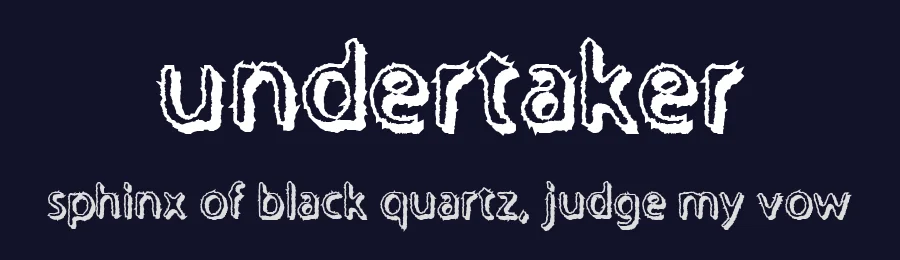 Undertaker by Fred - 28fonts — Display Font — thumbnail 2