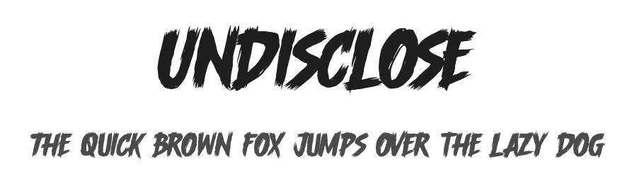 Undisclose by Anang F & Malik Wsn | Gassstype© Studio 2022 — Display Font