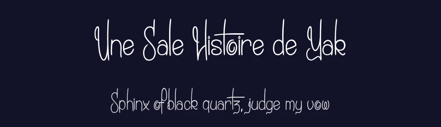 Une Sale Histoire de Yak by dcoxy Medina Gregory — Display Font — thumbnail 2