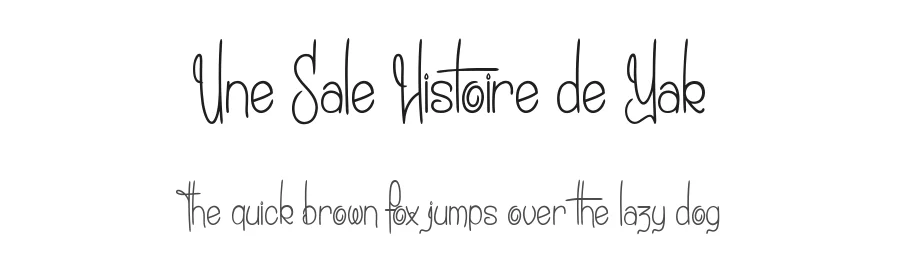 Une Sale Histoire de Yak by dcoxy Medina Gregory — Display Font