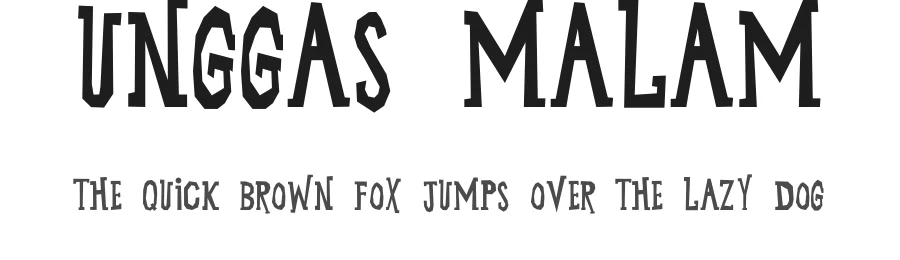 Unggas Malam — Display Font