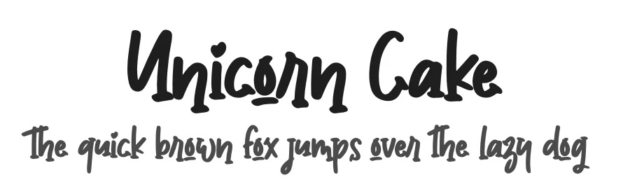 Unicorn Cake by Siti Nurjanah — Display Font