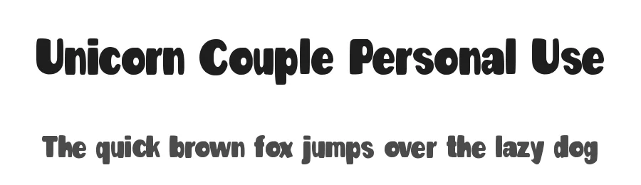 Unicorn Couple Personal Use by Stefani Letter — Display Font