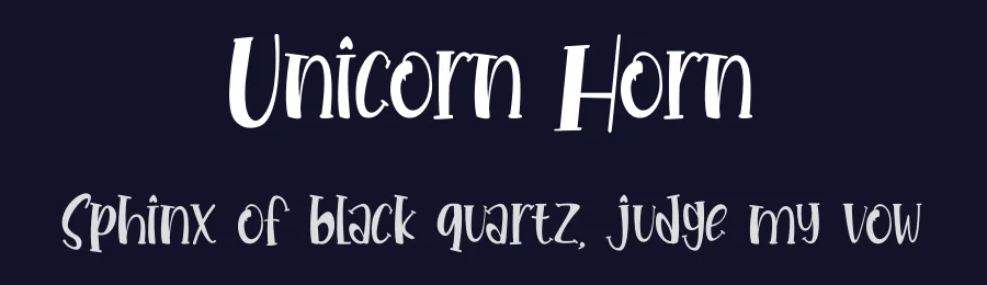 Unicorn Horn — Display Font — thumbnail 2