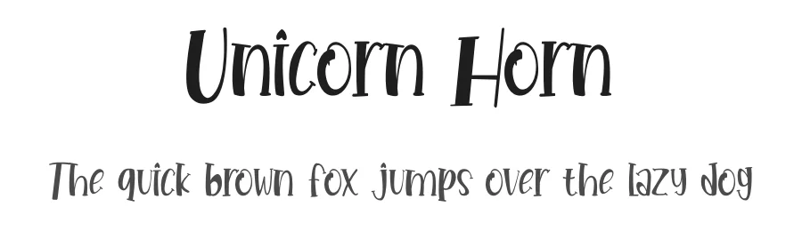 Unicorn Horn — Display Font