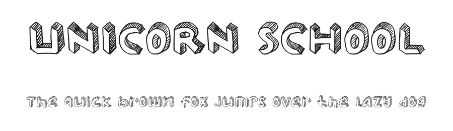 UNICORN SCHOOL by ANDRI AU — Display Font