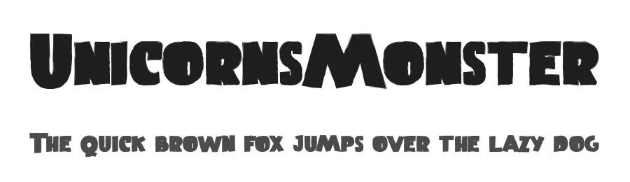 UnicornsMonster by Lettersiro 2018 — Display Font