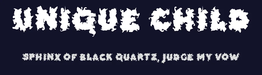 Unique Child by Masa Aska Sanurumi — Display Font — thumbnail 2