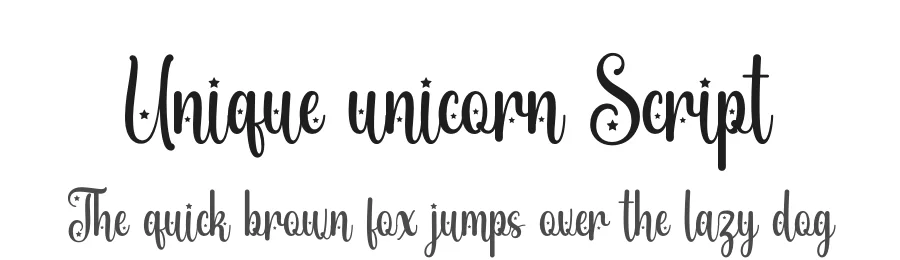 Unique unicorn Script by Hamber Perdiansyah — Display Font