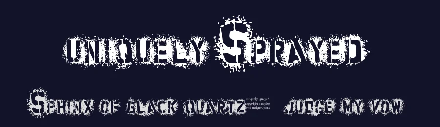uniquely Sprayed — Display Font — thumbnail 2