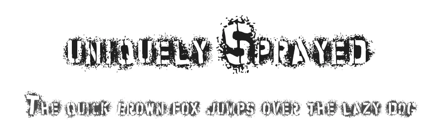 uniquely Sprayed — Display Font