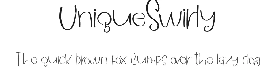 UniqueSwirly by Delisha Design — Display Font