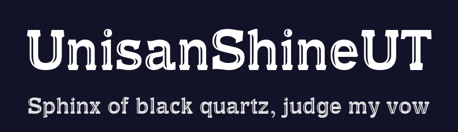 UnisanShineUT — Display Font — thumbnail 2