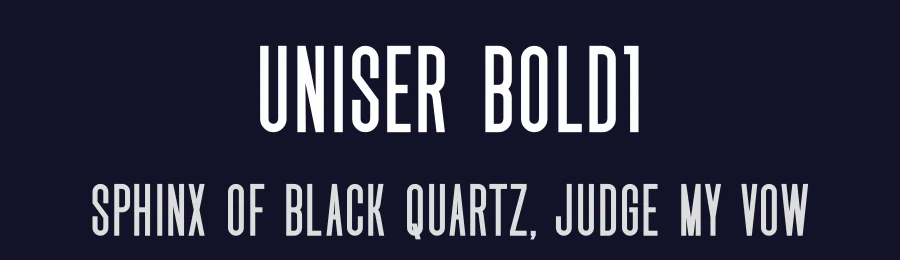 Uniser Bold1 by Almarkhatype 2020 - Abdul Malik -  Adriansyah — Display Font — thumbnail 2