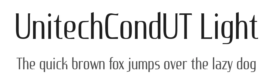 UnitechCondUT Light — Display Font
