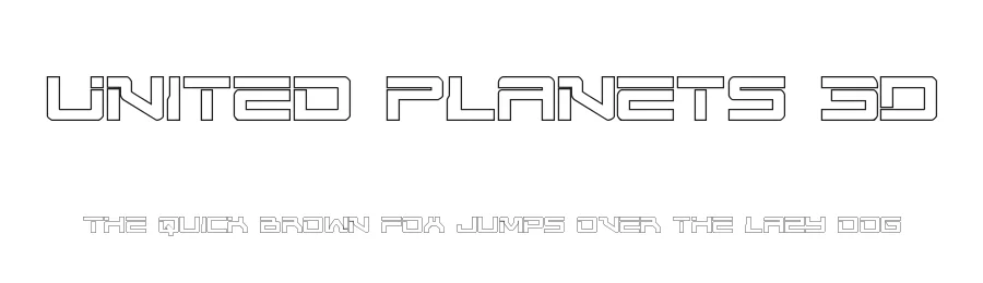 United Planets 3D by Daniel Zadorozny — Display Font