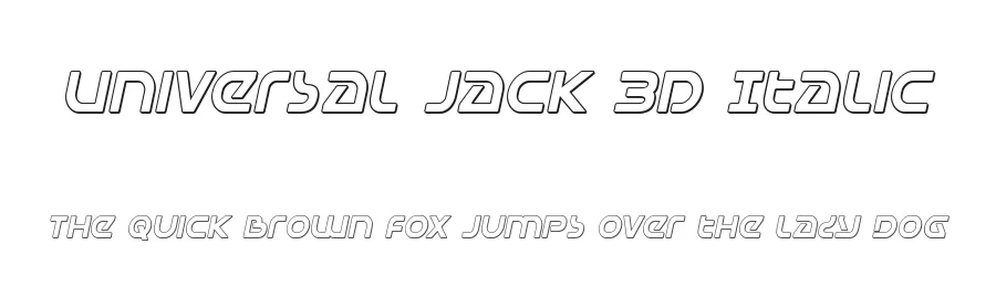 Universal Jack 3D Italic by Daniel Zadorozny — Display Font