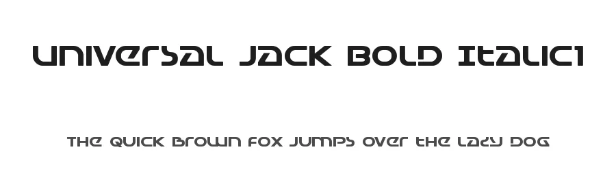 Universal Jack Bold Italic1 by Daniel Zadorozny — Display Font