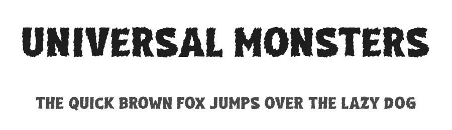 Universal Monsters by Woodcutter Manero — Display Font