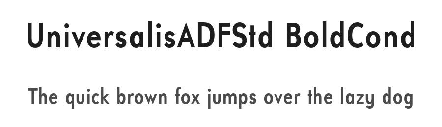 UniversalisADFStd BoldCond by Hirwen HARENDAL — Display Font