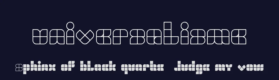 UNIVERSALISME by http://www.dafont.com/wino-s-kadir.d2209 — Display Font — thumbnail 2