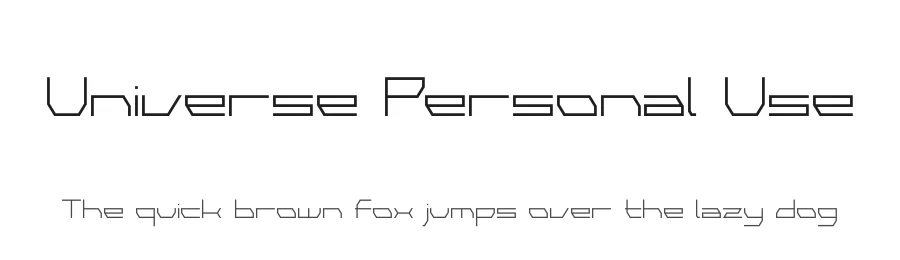 Universe Personal Use by Donis Miftahudin — Display Font
