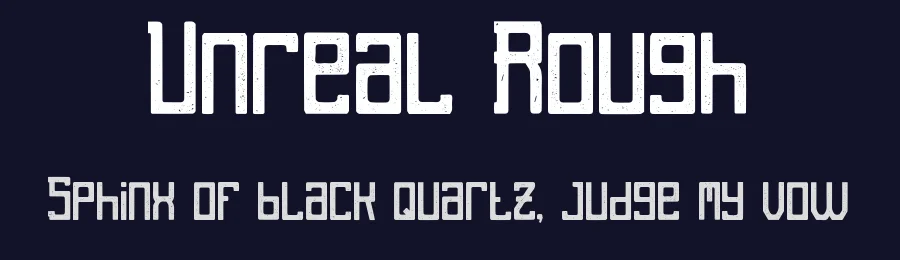 Unreal Rough by Fontdation — Display Font — thumbnail 2
