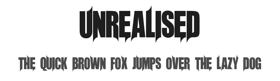 Unrealised by TracerTong — Display Font