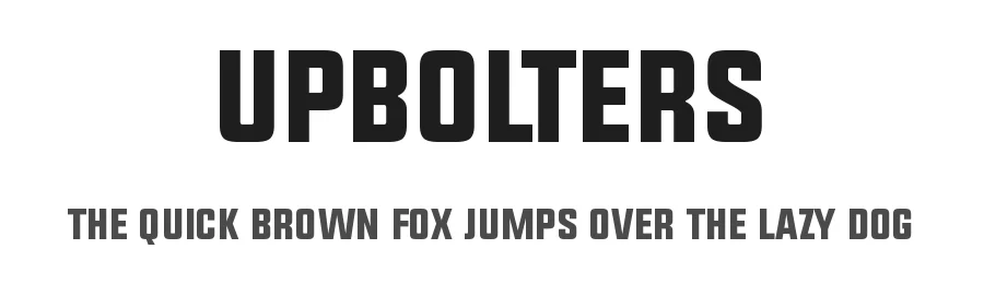 UPBOLTERS by Situjuh Nazara — Display Font