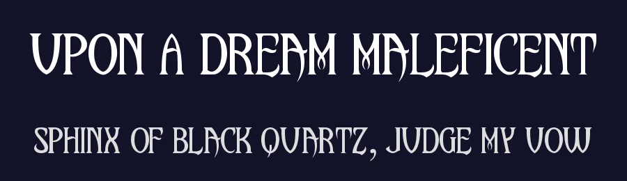 Upon A Dream Maleficent — Display Font — thumbnail 2