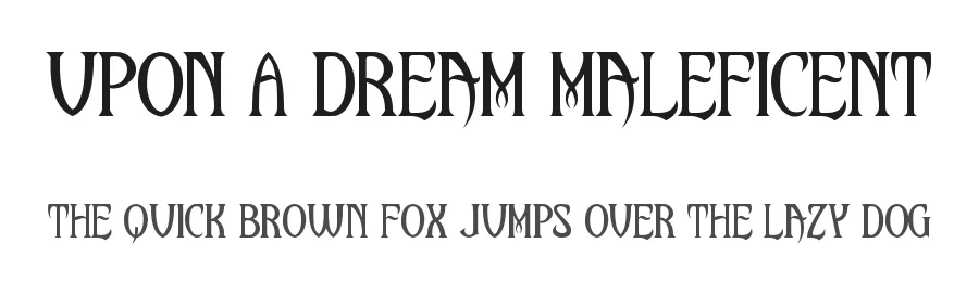 Upon A Dream Maleficent — Display Font