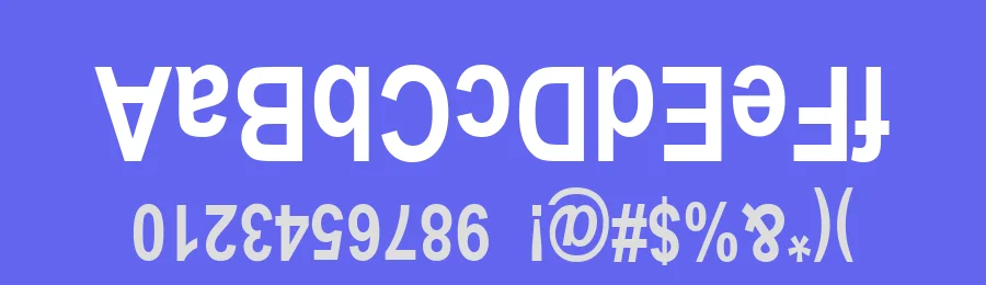 Upside Down Sans Serif Narrow Bold by me — Display Font — thumbnail 3