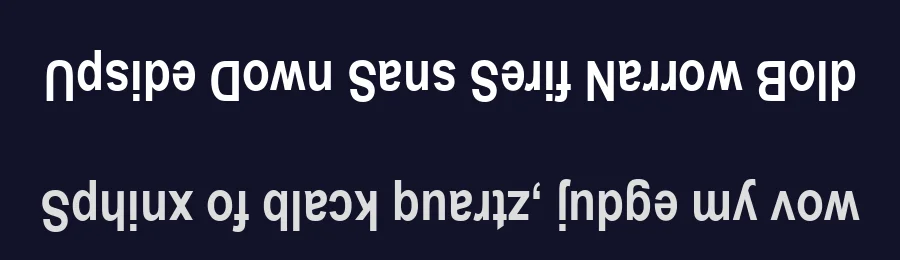 Upside Down Sans Serif Narrow Bold by me — Display Font — thumbnail 2
