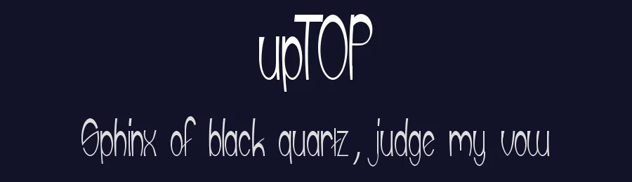 upTOP — Display Font — thumbnail 2