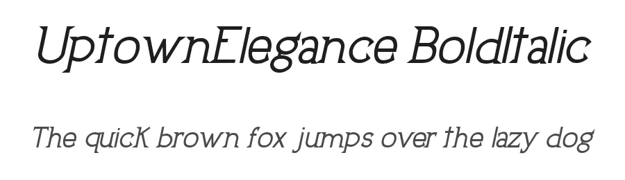 UptownElegance BoldItalic by Jambo! — Serif Font
