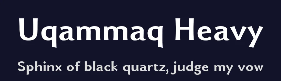 Uqammaq Heavy by Tiro Typeworks, Wm Ross Mills — Display Font — thumbnail 2