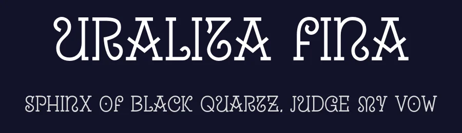 Uralita Fina by Rubn Prol — Display Font — thumbnail 2