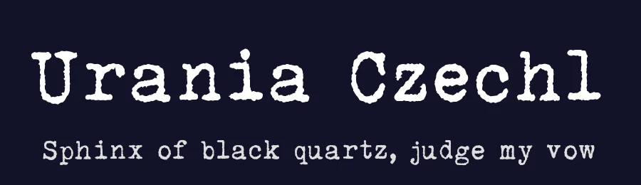 Urania Czech1 by Lukas Krakora — Display Font — thumbnail 2